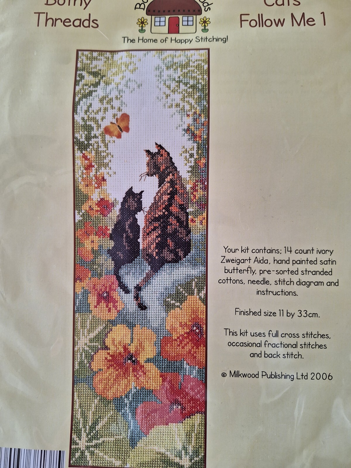 Cross stitch Kit Bothy Threads " Cats Follow Me 1" New by Bothy Threads