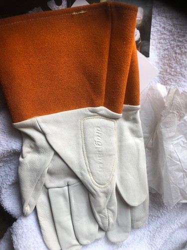 Black Stallion 25K Long Cuff Prem.Grain Kidskin TIG Welding Gloves, Medium