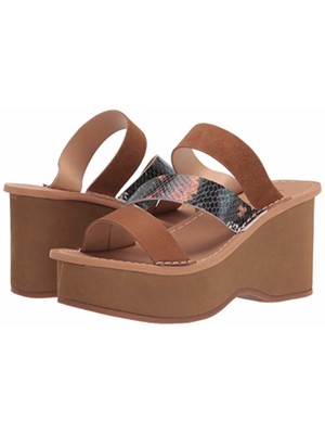 

LUCKY BRAND Женские коричневые 2-дюймовые сандалии Mimya на танкетке без шлепанцов на платформе 7,5 м, Коричневый, LK-MIMYA
