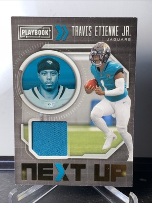 #NXT-TET Travis Etienne Jr NEXT UP 2021 Panini Playbook PATCH Jaguars NFL