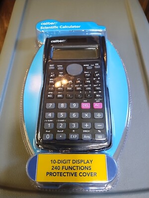 Scientific Calculator Caliper 10 Digit Display  240 Function Cover 