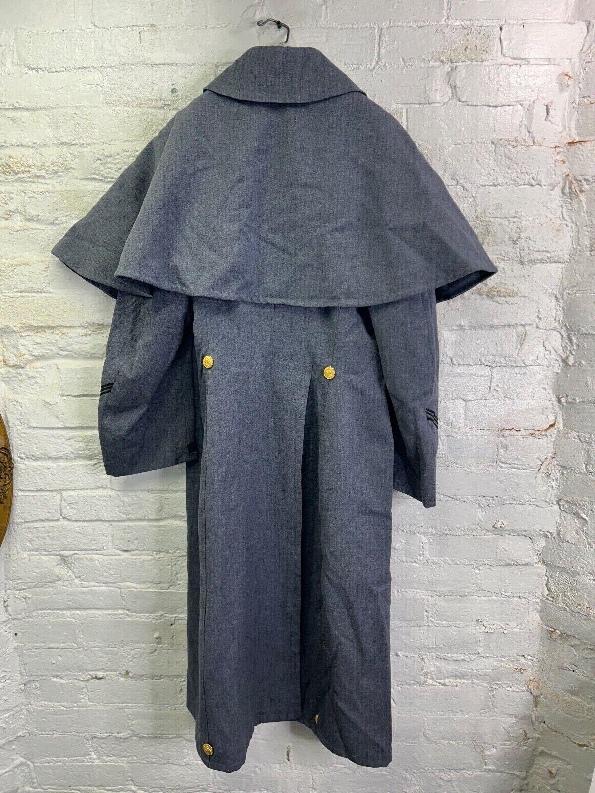 Pre-owned 100% Mens Vintage Us Military Academy West Point Cadets Cold Weather Coat Gray Wool