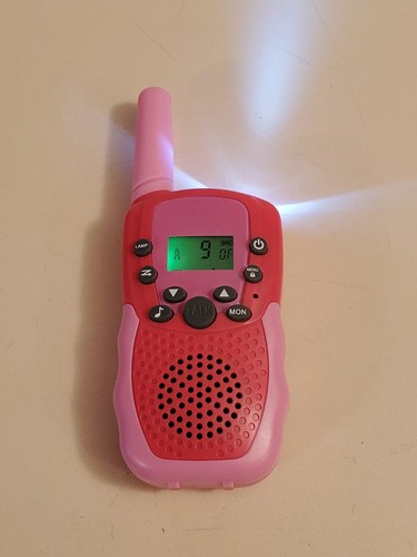 SELIEVE T-388 2-way radio Walkie Talkie, pink. Incl Flash Light. Tested works