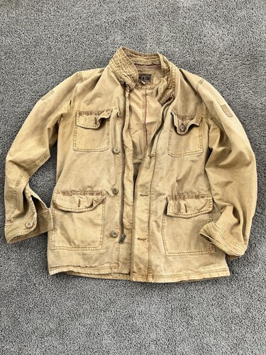 Converse One Star Mens Cargo Jacket Beige Size Small