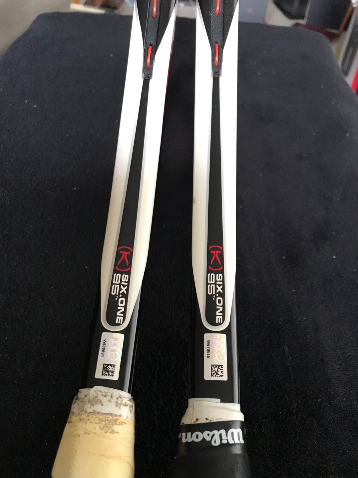 Two Wilson K factor Six One 95 Tennis Rackets, Sold Individually of Together