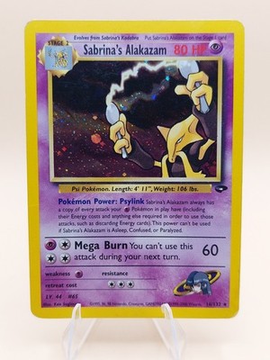 Sabrina's Alakazam Gym Challenge Holo Rare 16/132 Pokemon Card - 2000