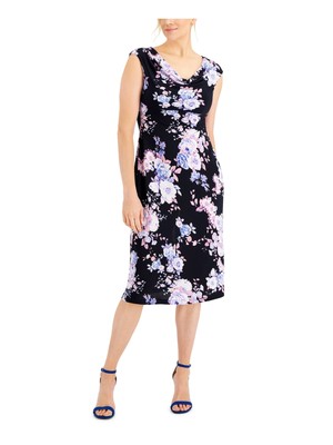 

CONNECTED APPAREL Женское темно-синее пуловерное платье миди без рукавов на подкладке Petites, Navy