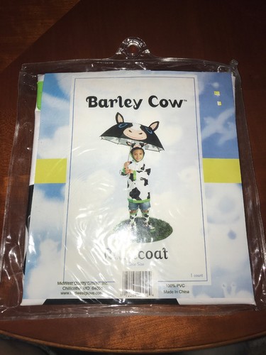Child’s “BARLEY COW” RAINCOAT -One Size NEW In Package