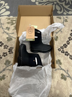 Kids Bogs Size 7 Classic High Handle Black/Noir All Year Round New Boots