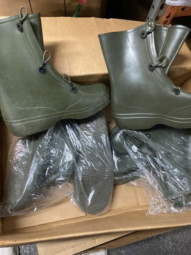 US MILITARY PPE CHEMICAL PROTECTIVE BOOTS CHEMICAL BIOLOGICAL-SUIT  SIZE 10 USED