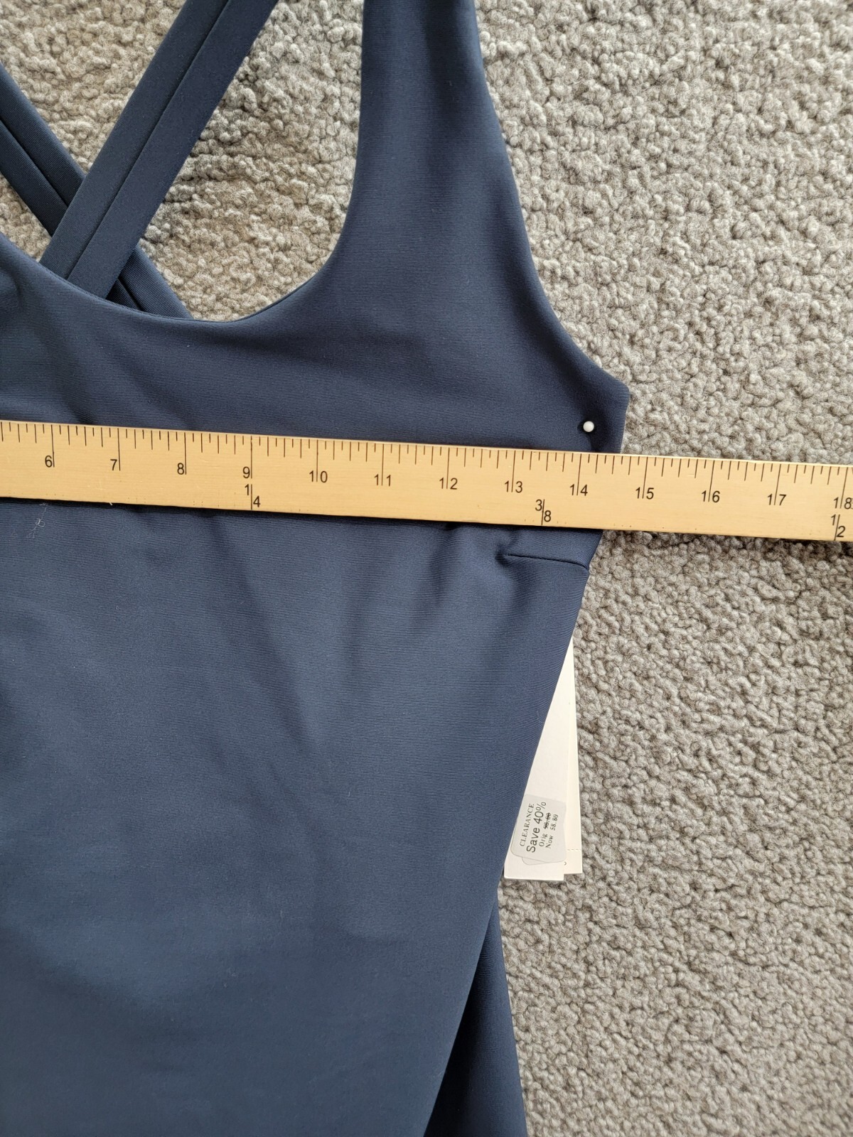 AQUA Athletic Pleat Hem Active Dress Women's M Myth Scoop Neck Crisscross Strap - Picture 5 of 13