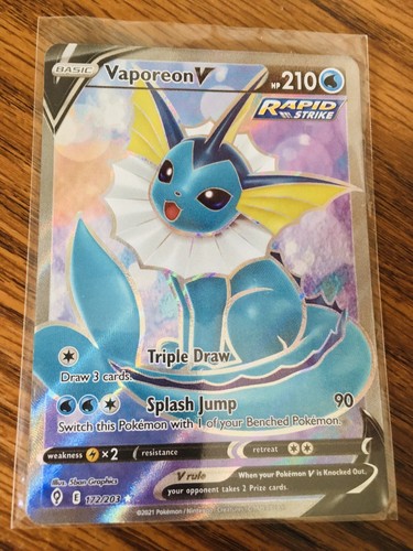 Pokémon TCG Vaporeon V Evolving Skies 172/203 Holo Ultra