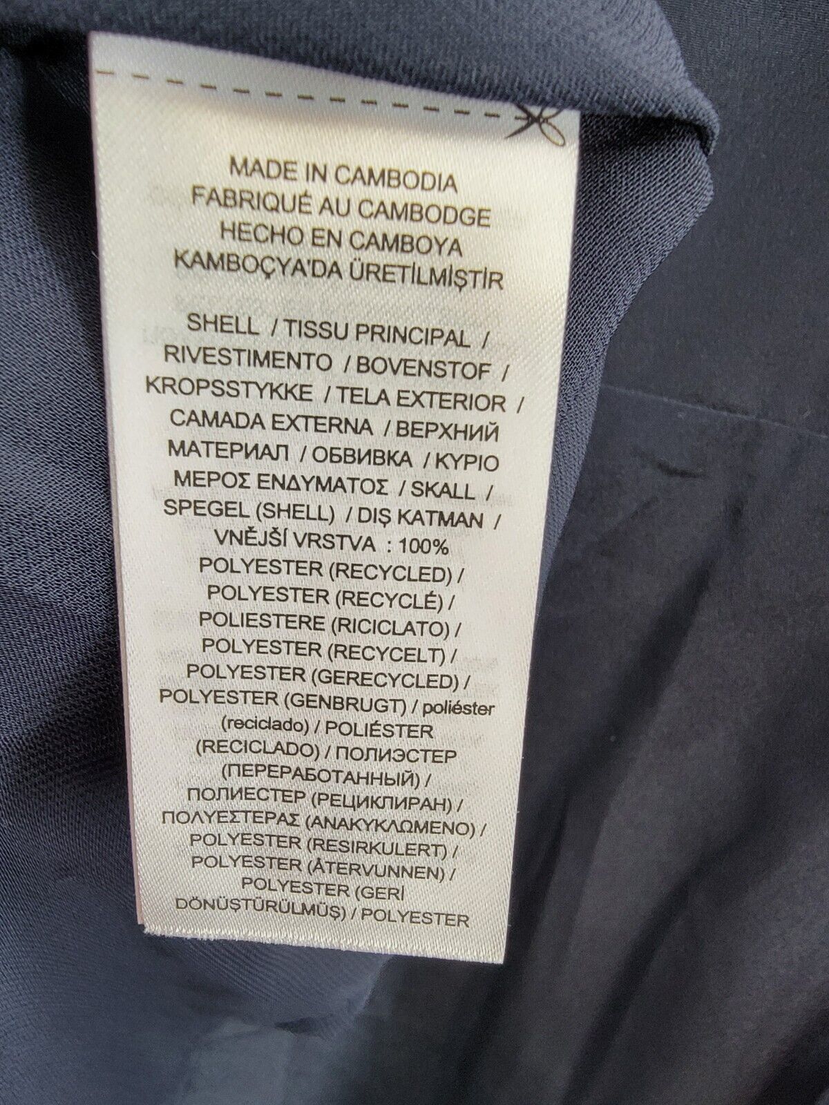 Lauren Ralph Lauren Crepe Shirtdress Women's 10 Navy Collared Side Zip Closure - Picture 16 of 19