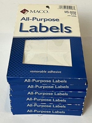 Lot Of 6 Maco Labels Multi-Purpose Laser Ink Jet Print Square 2x2 inch MS3232