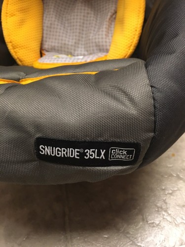 Graco Snugride Click Connect 35 LX Infant Car Seat Cover Canopy Gray Yellow
