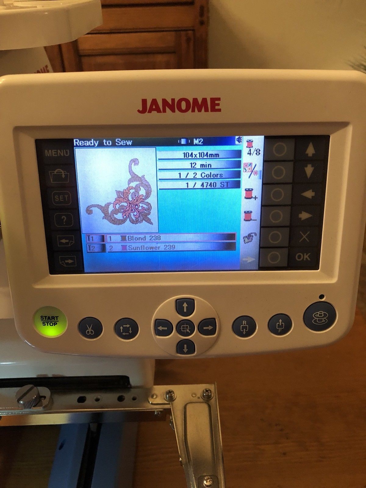 Janome MB4 4 needle embroidery machine