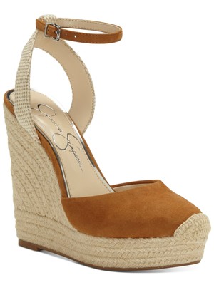 

JESSICA SIMPSON Женские коричневые туфли на танкетке 1 Zestah Almond  на платформе, Коричневый, JS-ZESTAH