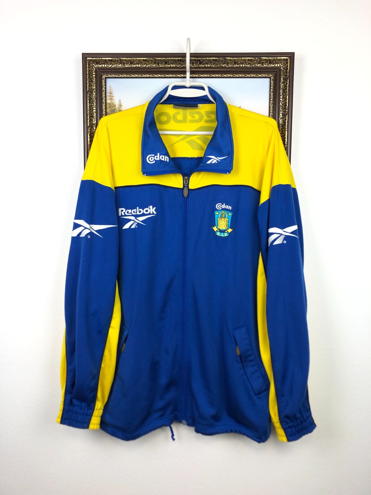 Vintage 90's Reebok Brondby Football Jacket Soccer Track Top