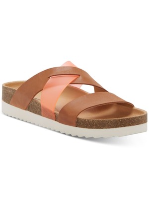 

Женские кожаные сандалии Coral Hafina с круглым носком на танкетке LUCKY BRAND, Коралл, LK-HAFINA