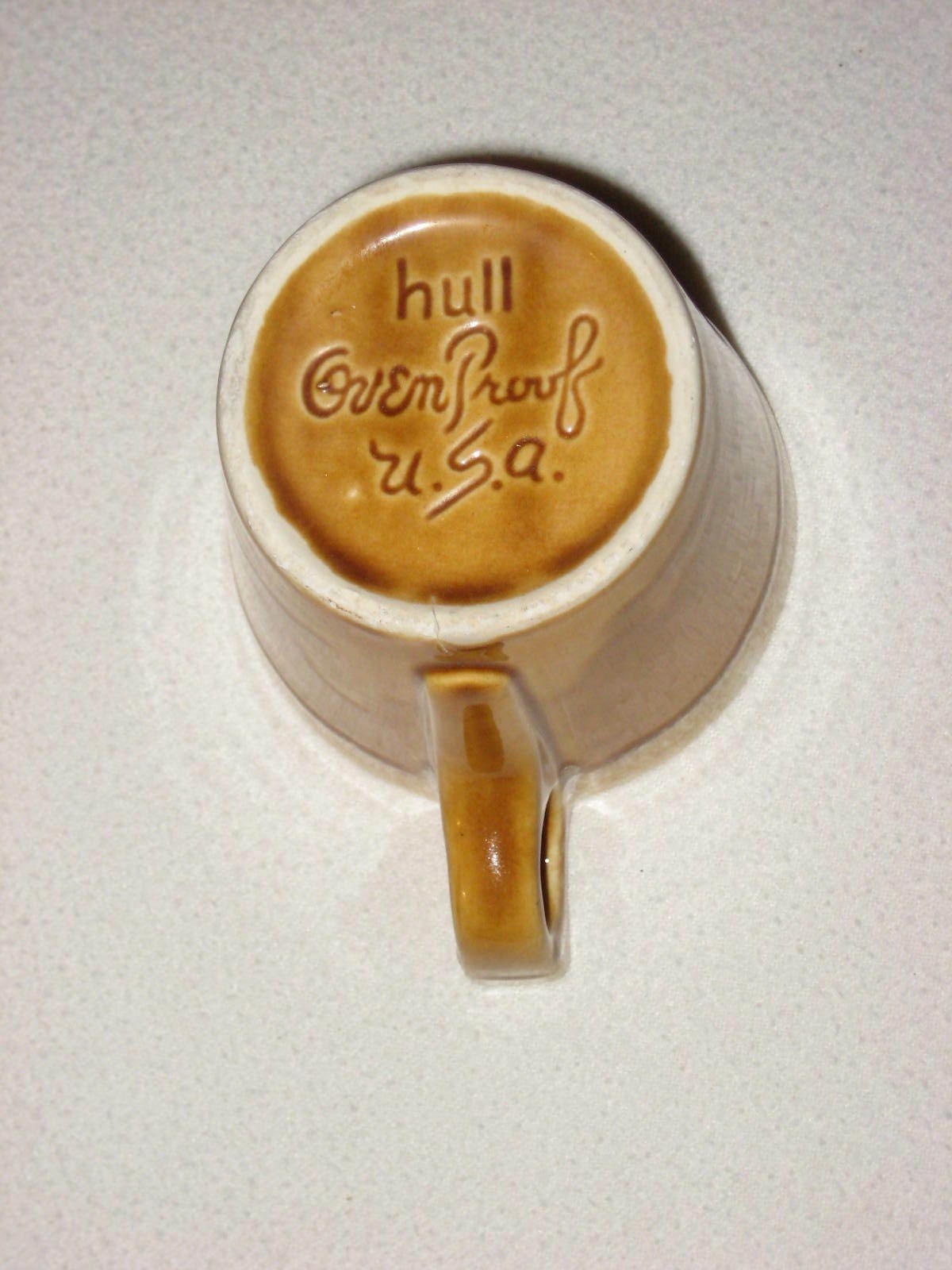 Hull Pottery Lot of 3 Coffee Mugs/Cups Butterscotch/Tangerine/Avocado