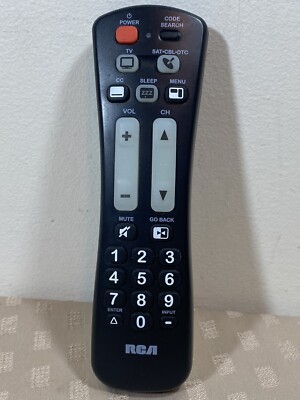 Genuine RCA RCRH02BR Universal Multi Function TV / SAT-CBL-DTC Remote Control