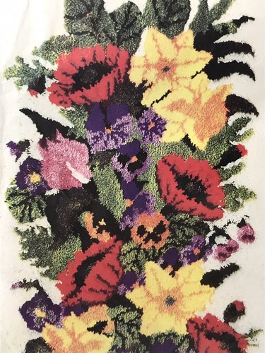 Vintage Floral Latch Hood Rug Kit No Yarn 37
