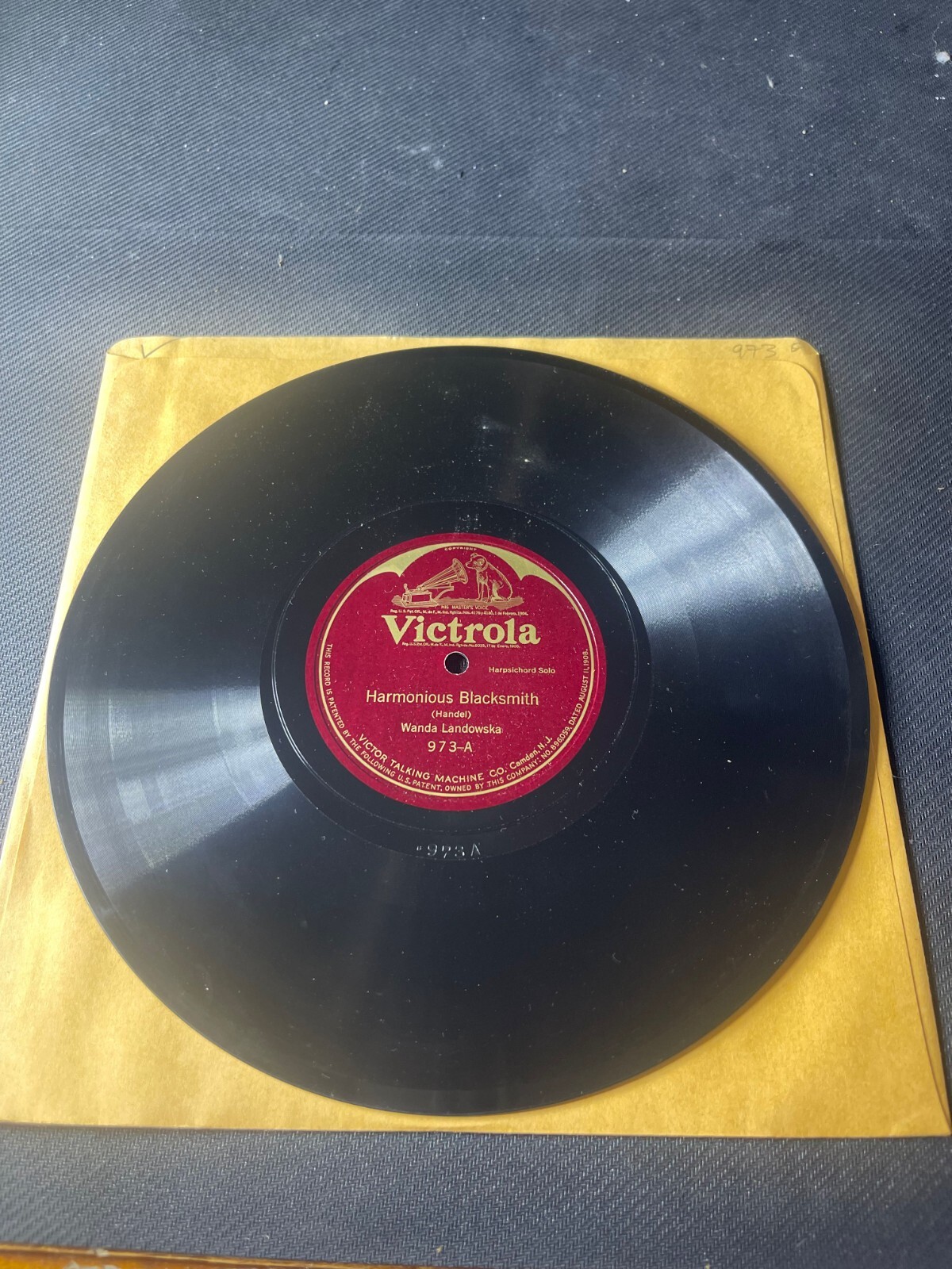 VICTROLA Record 78 rpm 973 HARMONIUS BLACKSMITH / TURKISH