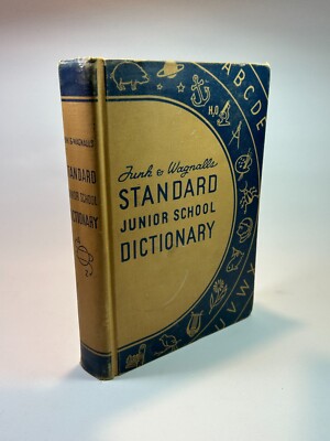 Vintage Funk & Wagnalls Standard Junior School Dictionary 1940 Reference English