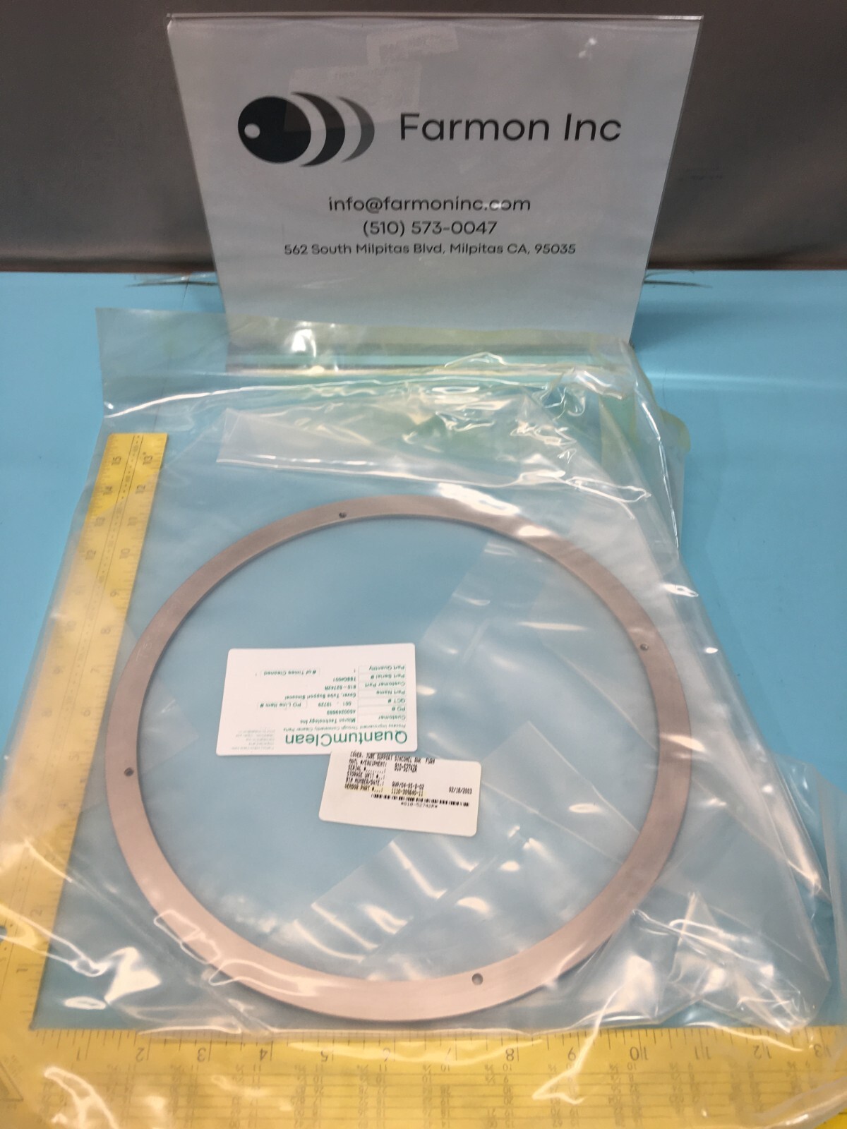 Tokyo Electron TEL 1110-309640-11 Cover, Tube Support, 810-52742R, 158468