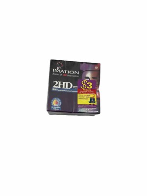 Imation 3.5'' Floppy Disks Diskettes 25 Pack IBM Formatted 1.44MB 2HD New Sealed