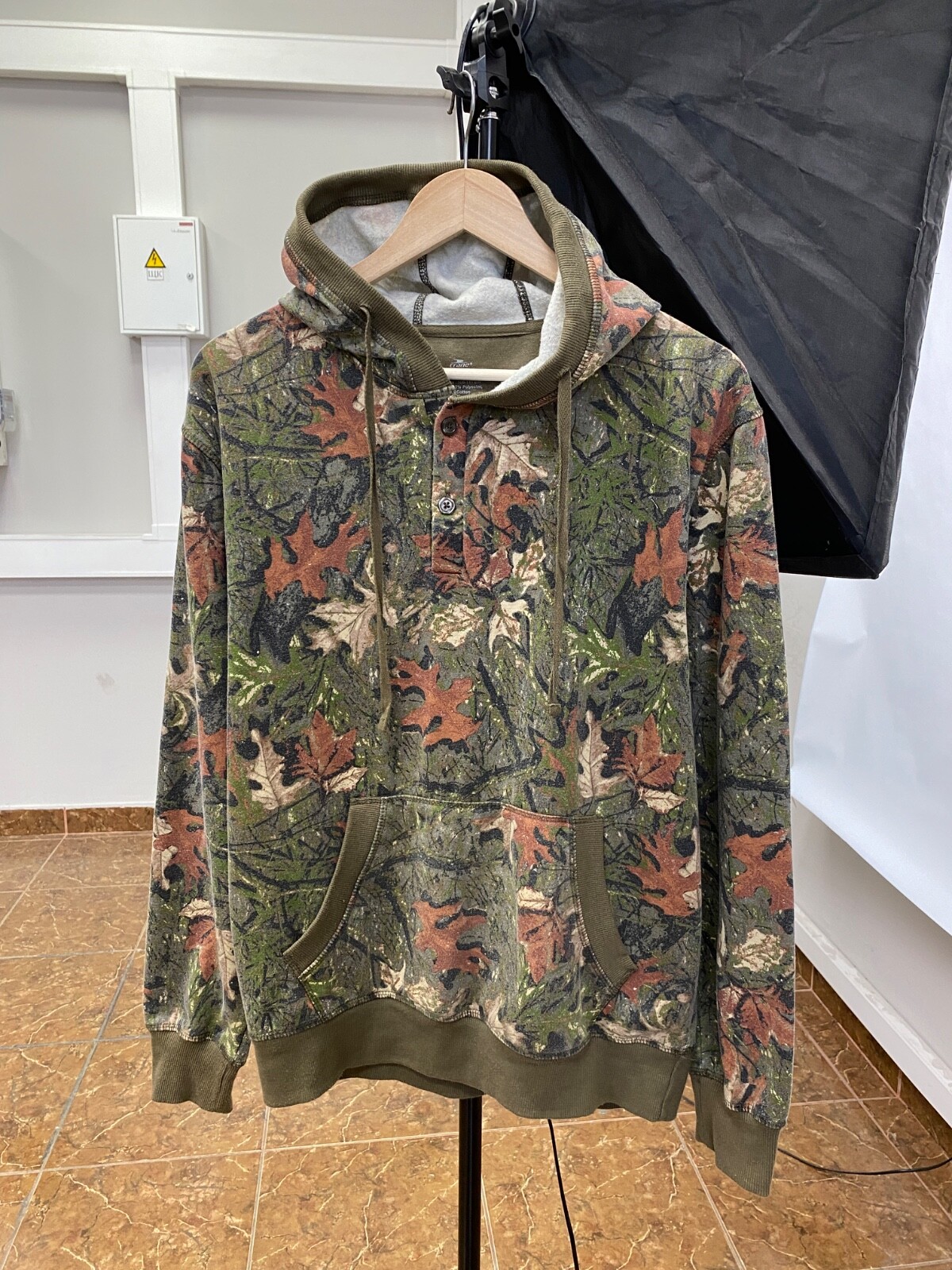 🐗 Y2K Camo Realtree Hoodie Crane Rare Travis Style size L