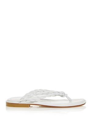 

STUART WEITZMAN Женские белые кожаные сандалии без шнуровки Calypso, Белый, S0994