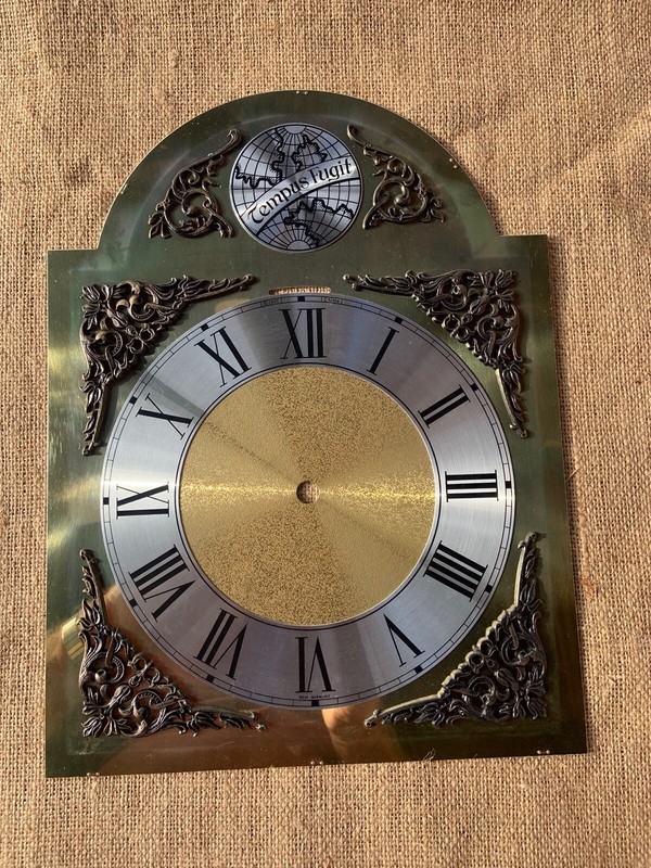 Vintage  Tempus Fugit Grandfather  Clock Face Dial