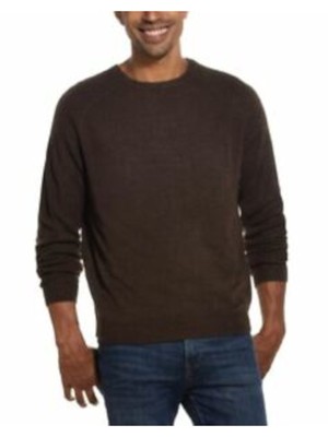 

ВИНТАЖНЫЙ мужской коричневый вересковый свитер с длинными рукавами, устойчивый к атмосферным воздействиям, классический размер