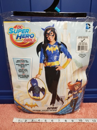 Rubie's Batgirl Deluxe Kinderkostüm – Größe L, Für 8–10 Jahre, Inkl. Gürtel, Maske & Flügel