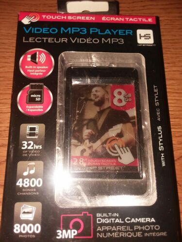 Hip Street - 8GB Mp3 Video Player - 2.8-Inch Touchscreen Brand New