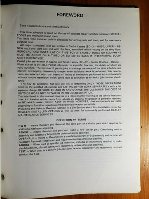 Kubota G3200 G4200(H) G5200H G6200H Tractor Flat-Rate Schedule Manual 3/86