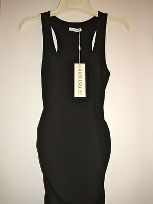 Pre-owned Ronny Kobo Black Ayala Racer Back Sleeveless Maxi Bodycon Dress Size Small
