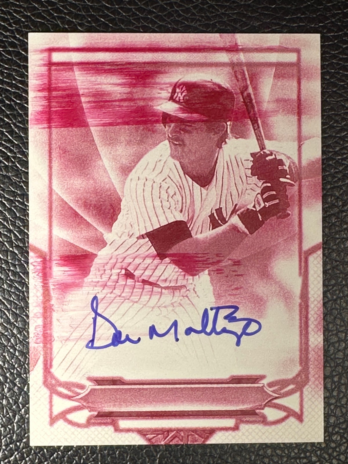 2016 Topps Tribute Magenta Printing Plate Don Mattingly 1/1 Auto Autograph