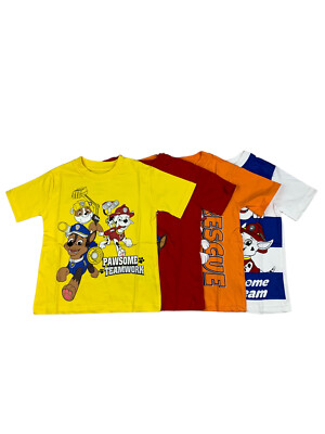 Nickelodeon Paw Patrol Graphic Boy's Tee Shirts 4-Pack Size 4T Assorted Colors