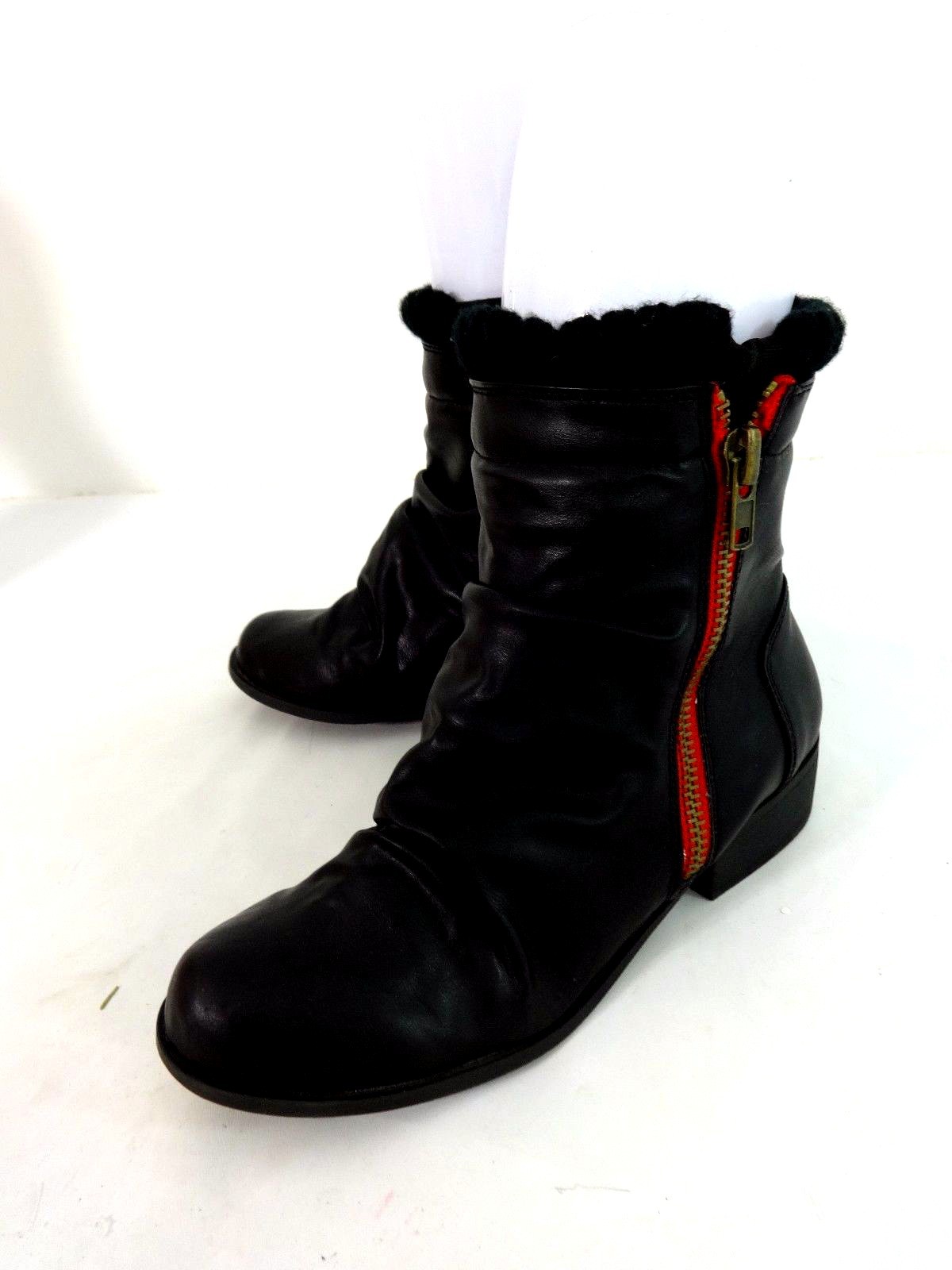 CALL IT SPRING WOMENS SIZE US 9 BLACK SIDE ZIP ANKLE BOOTS