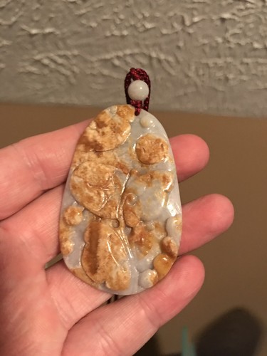 Certified- Untreated Jadeite Pendant - Multicolor