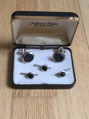 Vintage Men Cufflinks And Tie Holder  lot Hardly Used In Good Condition
