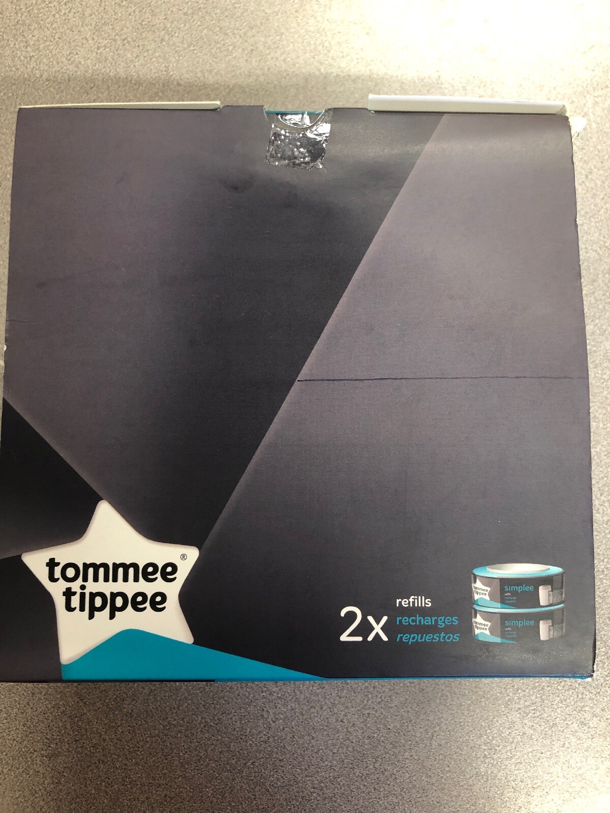 Tommee Tippee Simplee Diaper Pail Refill Cartridge,180Ct./360 total(2 Pack) (2D)