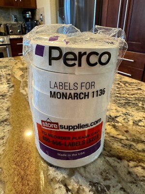 White Pricing Labels for Monarch 1136 Price Gun   6 Rolls 1136