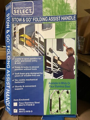 Manufacturers' Select ITC Inc Stow & Go Folding Assist Handle for RVs WHITE!!