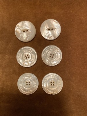 52 Vintage Mother Of Pearl Buttons for Wedding dresses Baby Clothes Altered Art Shank button Made In Japan