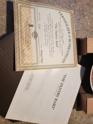 The Pantry Raid By Norman Rockwell 1986 Knowles plate NIB