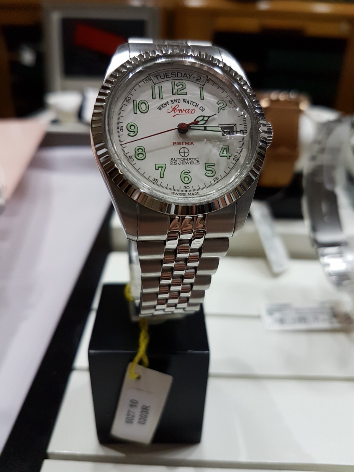 Pre-owned West End Watch Co. 5027.10.0203r White Dial Automatic 37 Mm Unisex