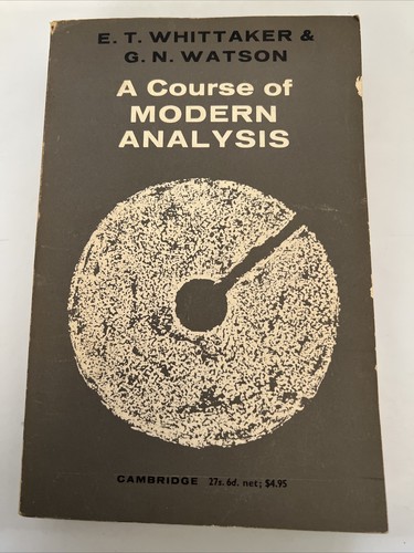 洋書 A Course of MODERN ANALYSIS 4TH Edition A Course of Modern Analysis 4th Edition | Cambridge